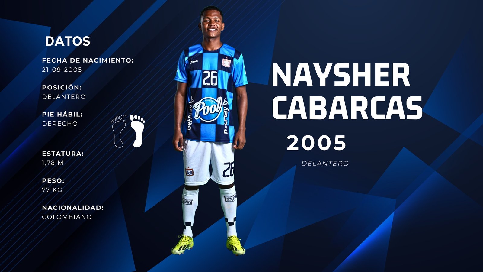 Naysher Cabarcas - datos personales
